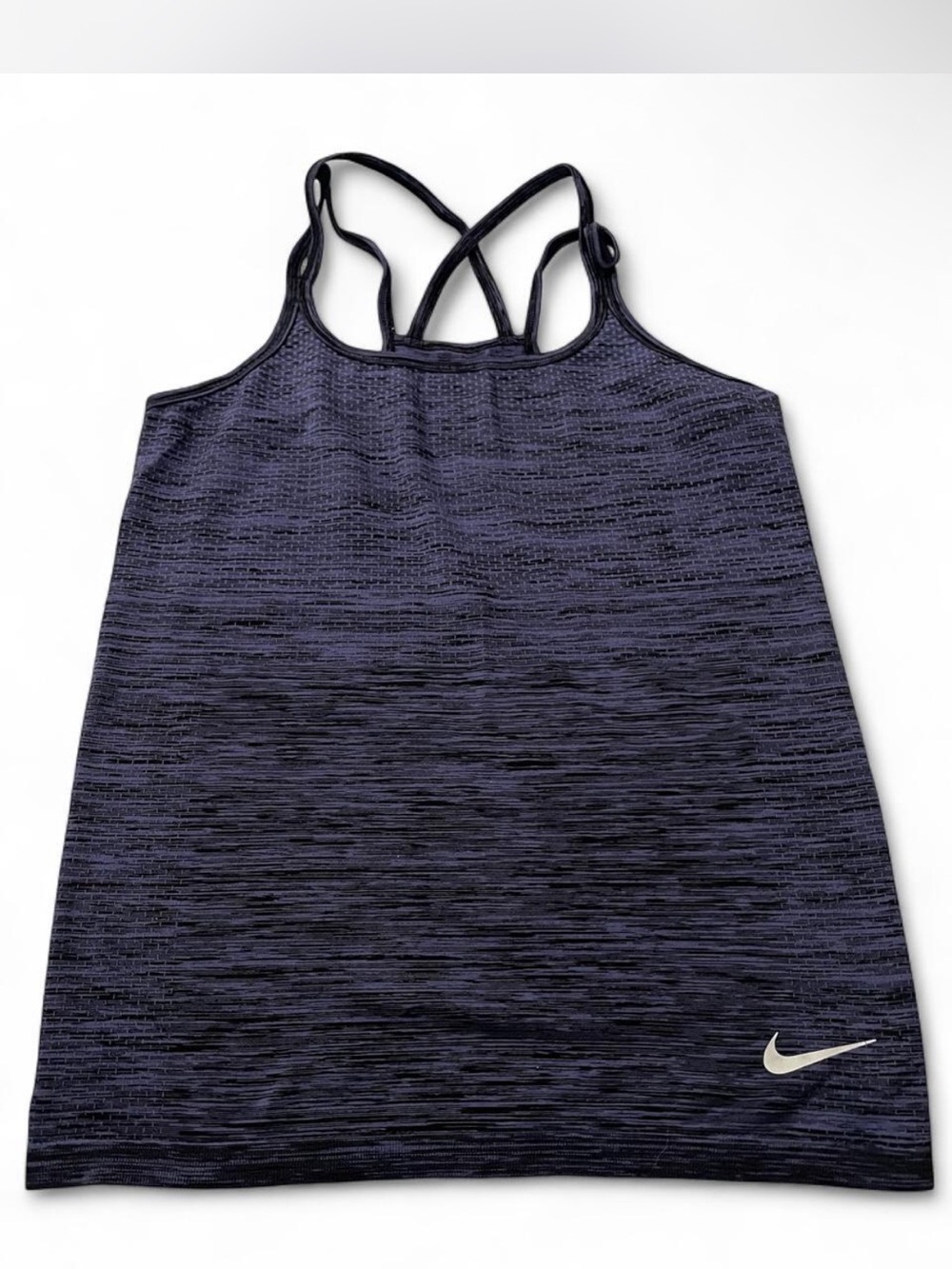 Nike Women’s Heathered Navy Strappy Tank Swim Top